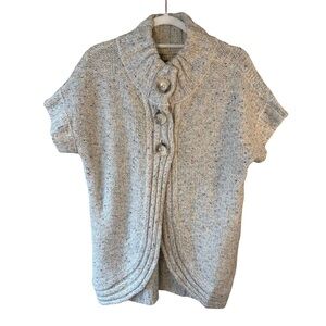 Arizona Jean Company Speckled Knit Cardigan Sweater Size L Cottagecore Neutral